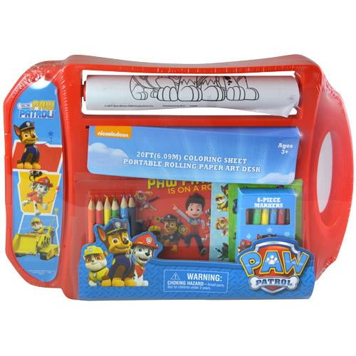 paw patrol on a roll art desk