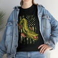 thumbnail image 4 of Musky Fishing Camouflage American Flag Muskie Unisex Cotton Tee, 4 of 4