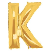 Megaloon Letter K Gold 34 Inch Foil Mylar Balloon [15911G]