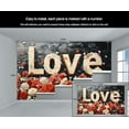 thumbnail image 4 of Retro Rose Wall Mural - Love Romantic Flowers Murals, Red Roses Large Wall Murals For Living Room, Rose Mural 98.4"W x 68.9"H (Not Peel and Stick), 4 of 6