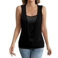 thumbnail image 5 of Erwazi Solid Sparkly Tank Top for Women Sequin Sleeveless V Neck Tops, 5 of 9