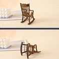 thumbnail image 5 of Antique Styles Wooden Rocking Chair Miniature Furniture Model Armchair With Realistic Detailing for 1/12 Scale Dollhouses, 5 of 9