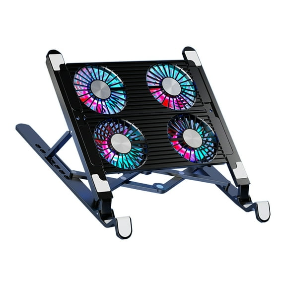 WINDLAND Aluminum Laptop Cooling Pad LED Gaming Laptop Coolers Quiet Cooling Fan Folding