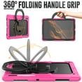 thumbnail image 2 of Samsung Tab S8 Ultra 14.6 inch Case with Screen Protector, Dteck 360 Rotating Handle Grip Stand Heavy Duty Rugged Shockproof Case with S Pen Holder for Samsung Galaxy Tab S8 Ultra,
Rose+Black, 2 of 7
