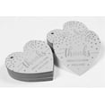 thumbnail image 4 of Inkdotpot Pack Of 100 Real Silver Foil Paper Tags Thanks From The New Wedding Favor Hang Tags, 4 of 6
