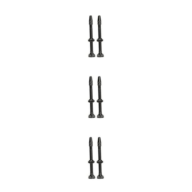Greeniant 2 piezas 60mm válvula de neumático sin cámara montaña 12,8mm válvulas de neumático base negro Type1 NO1