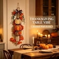 thumbnail image 5 of Rustic Wooden Pumpkin Door Hanging without Warm LED Lights, Rustic White Pumpkin Hanging Swag, Fall Decor Gift, Glowing Wreath, 5 of 8