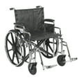 thumbnail image 2 of Drive Medical Sentra Extra Heavy Duty Wheelchair, Detachable Desk Arms, Swing away Footrests, 22" Seat, 2 of 2