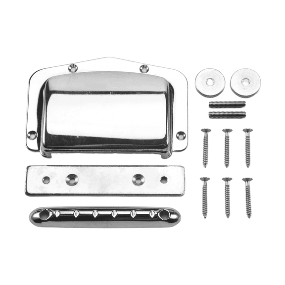 2025 New! 1 Set Fixed Adjustable Bridge Tailpiece For Harmony Guitar New