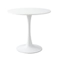thumbnail image 6 of White Round Dining Table, 24 Inches Tulip Round Kitchen Table, Mid-Century Leisure Table for Small Places, Dining Room, Living Room, Cafe, 6 of 7
