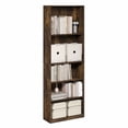 thumbnail image 2 of Furinno JAYA 5-Tier Tall Open Shelf Bookcase 9.5 x 24.6 x 71.1 Amber Pine, 2 of 5