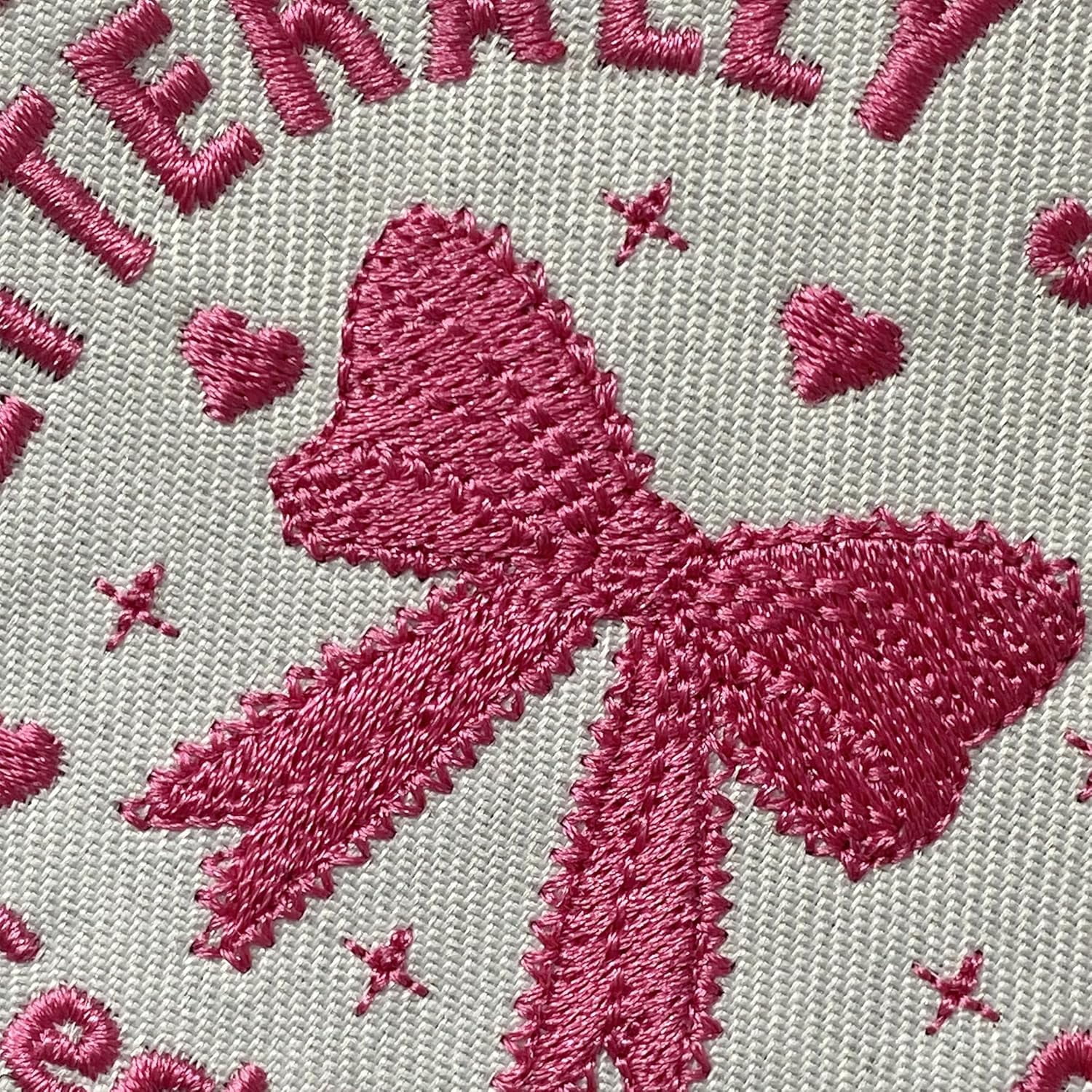 Certified I'm Literally Just A Girl Embroidered Patches, 3.15" x 3.34" Funny Cute Pink Bow Tie Hook and Loop Patches for Backpacks Hats Clothes Bags Dog Harness Collar Vests Jeans Girls