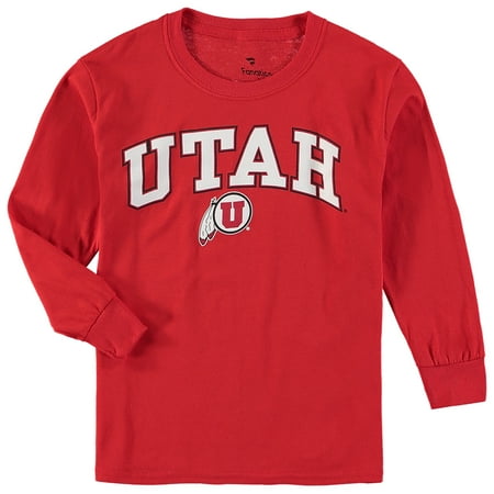 - Utah Utes Fanatics Branded Youth Campus Long-Sleeve T-Shirt - Red