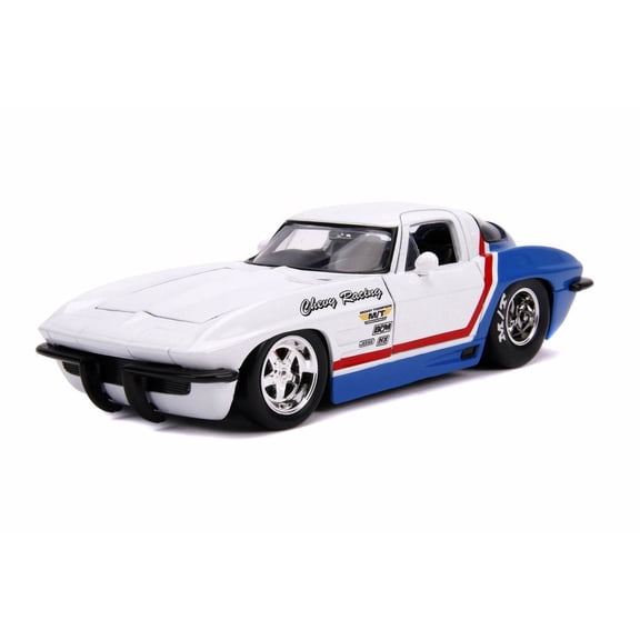 1963 Chevy Corvette Stingray, Chevy Racing - Jada 31666 - 1/24 scale Diecast Model Toy Car