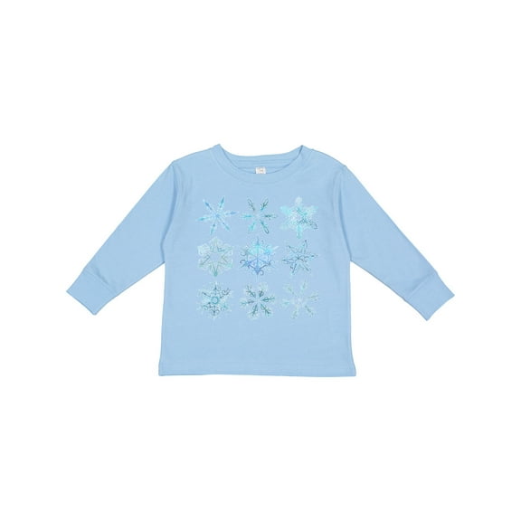 Inktastic Winter Snowflakes Boys or Girls Long Sleeve Toddler T-Shirt