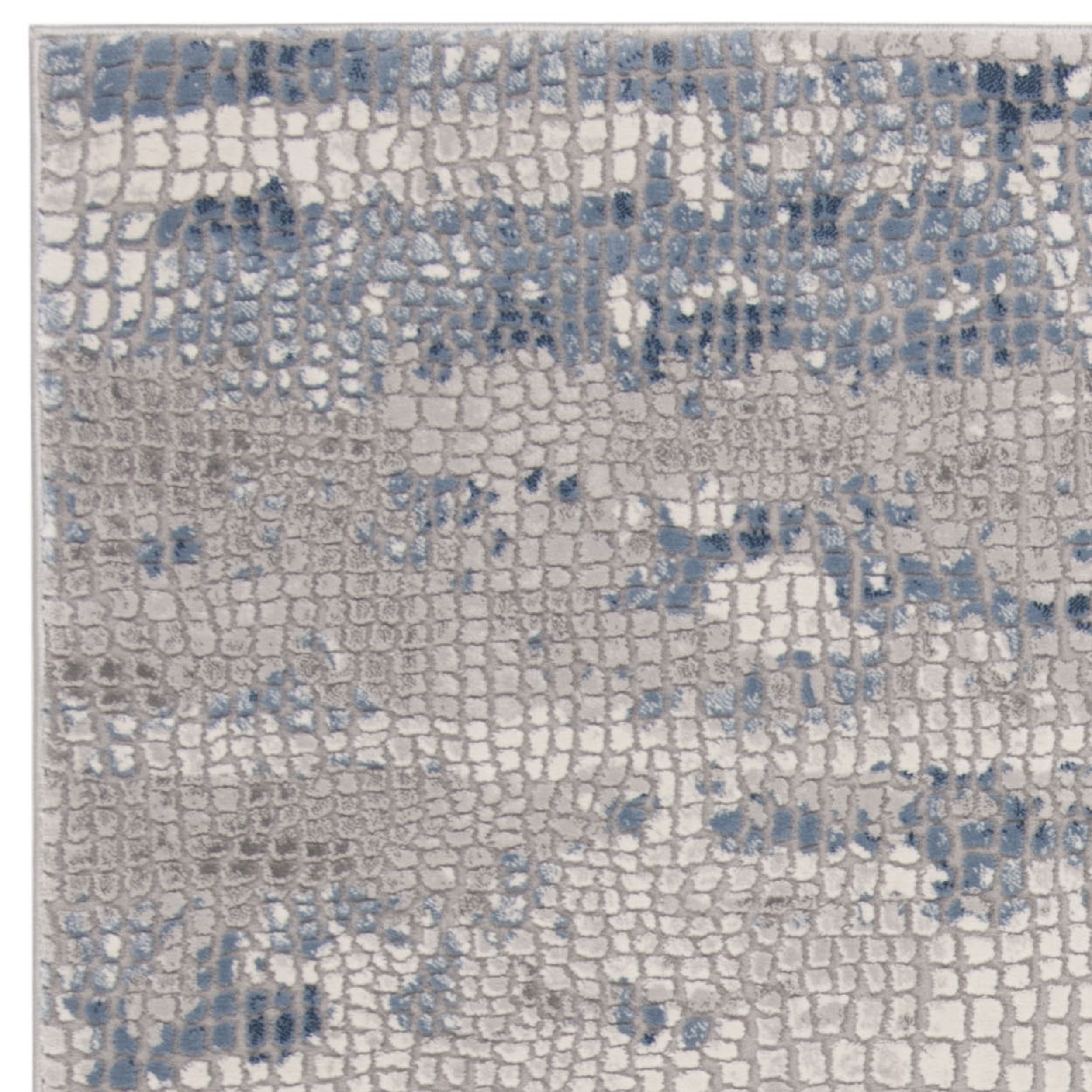 SAFAVIEH Meadow Naples Abstract Area Rug, Grey/Navy, 8' x 10'