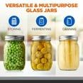 thumbnail image 7 of 16oz DIY Magnetic Spice Jar Glass Container w/ Airtight Lid and Band - Ideal for Meal Prep, Overnight Oats, Jelly, Jam, Honey, Candles, Crafts, Wedding Favors (16 Pcs) by NutriChef, 7 of 7