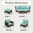 thumbnail image 7 of Sophia & William 10 Piece Outdoor Wicker Patio Conversation Sofa Set Outdoor Sectionals, Turquoise, 7 of 7