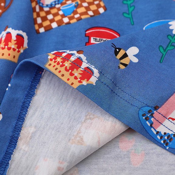 Vedolay Princess Dress Girl Vintage Lace Pom Pom Trim Birthday Party Dress,Blue 12-18 Months