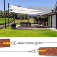 thumbnail image 5 of Kit para colgar cuerda de acero inoxidable, cable de acero inoxidable recubierto de nailon, tensor de cable de acero de PVC, para cuerda de tienda, tendedero, lámpara de araña para exteriores, jardín (30 m) esquí esquí Gafas de esquí, 5 of 5
