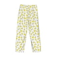 thumbnail image 5 of Goofa Yellow Lemon Leaves Printed Soft Pajama Pants for Men, Wide Leg Comfy Casual Lounge Yoga Pants-Medium, 5 of 9