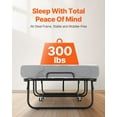 thumbnail image 5 of 5" Memory Foam Folding Bed, Twin, Grey - Compact Foldaway Bed for Space Saving, Guest Room & Dorm, 5 of 10