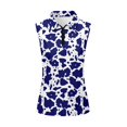 thumbnail image 4 of Pzuqiu Cow Print Sleeveless Workout Shirts Size XS Lightweight Women Athletic Golf Polo Shirts Quarter Zip Pullover Moisture Wicking Running Outdoor Tops for Daily Wear, 4 of 7