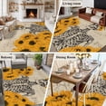 thumbnail image 6 of Skeleton with Sunflower Washable Living Room Rugs 5'x7', Retro Sheet Music Funny Low Pile Throw Large Area Rugs Non-Slip Sturdy Edge Binding Carpet for Dining Room Bedside Kitchen, 6 of 9