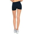thumbnail image 4 of Gilbins 2 Pack Women's Seamless Stretch Yoga Exercise Shorts Navy, 4 of 4