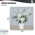 thumbnail image 4 of Stupell Industries Contemporary Mixed White Blooms on Blue Canvas Art, 30 x 30, by Marilyn Dunlap, 4 of 8