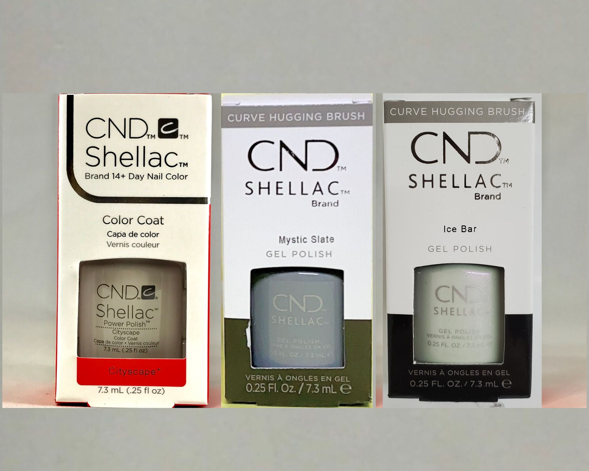CND Shellac Nail Polish - Cityscape + Ice Bar + Mystic Slate