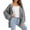 Gray, variant on Women's Button-Down Knit Cardigan, Long Sleeve Oversized Sweater, Open Front Casual Coat, Soft Yarn Fabric, Comfortable Loose Fit for Fall and Winter,Gray M