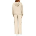 thumbnail image 3 of 2 Piece Sets for Women Fall 2025 Sweatsuits Outfits Lounge Matching Hoodie Set Travel Track Suits Winter Clothes Beige S, 3 of 4