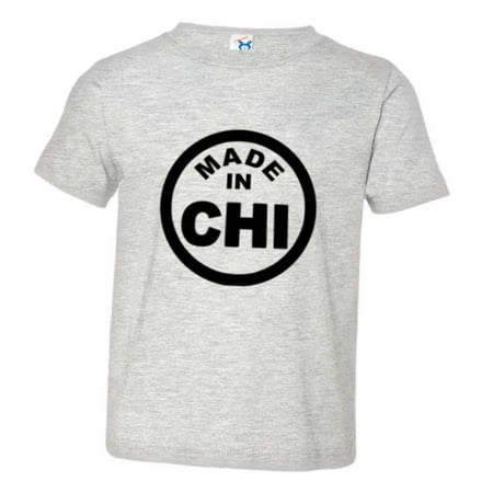 

PleaseMeTees™ Toddler From Born Made In Chicago IL Logo Label HQ Tee