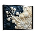 thumbnail image 2 of Designart "Collage Of Blue And White Coral Blossoms I" Coastal Coral Under Water Floater Framed Wall Art Living Room, 2 of 5