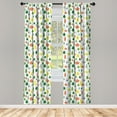 thumbnail image 3 of Autumn Curtains 2 Panels Set, Falling Leaves from Different Deciduous Trees Foliage Funny Spiders and Raindrops, Window Drapes for Living Room Bedroom, 56"W X 63"L, Multicolor, by Ambesonne, 3 of 5