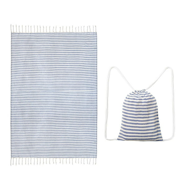 Toalla de playa turca Toalla de baño turca Secado rápido Absorbente Grande Multiusos Azul