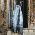 thumbnail image 2 of WREESH Womens Oktoberfest Fashion Jumpsuit Sleeveless Backless Strap Pants Funny Beer Printed Trousers Summer Beach Party Pants Blue, 2 of 3