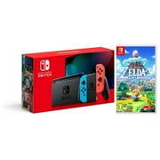 Nintendo Switch Neon Console New 2019 Version with Zelda Link's Awakening Bundle - Import with US Plug