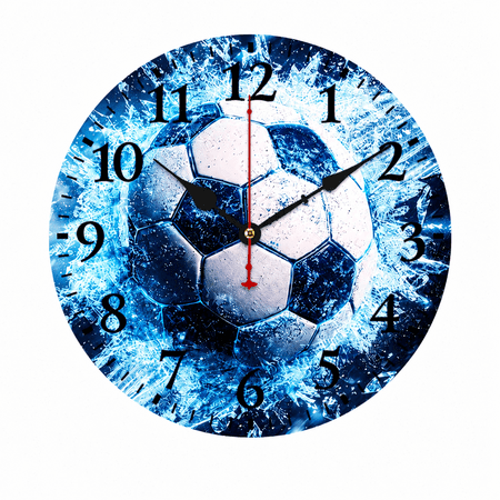 CozyHour 9.84 Inch Soccer Wall Clock, Silent Non-Ticking Quartz Clock, Soccer Ball Wall Decor for Boys Bedroom, Game Room and Office