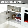 thumbnail image 5 of PLAUIN TV Stand with Fireplace, LED Light Entertainment Center for TVs up to 80", White, 5 of 6