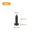 thumbnail image 2 of Unique Bargains 5mm x 20mm Phillips Pan Head Self-tapping Screw, 50pcs - 304 Stainless Steel Round Head Wood Screw (Black), 2 of 6