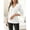 01 White, variant on YueHuiYing Womens Long Sleeve Tunic Top V Neck Button Shirts Dressy Casual Business Elegant Knit Top