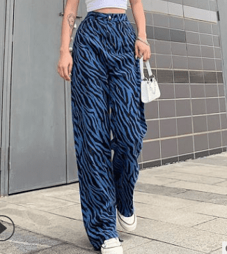 zebra print jeans womens