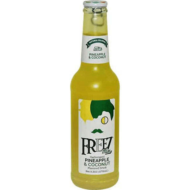 Freez Mix Pineapple Coconut Carbonated Soda, 24Pack Case 9.3 fl. oz
