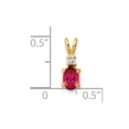thumbnail image 2 of 14K Yellow Gold Charm Pendant Diamond Ruby Oval Red Round 13 mm 6, 2 of 2