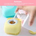 thumbnail image 3 of Mango de silicona ducha scrubber handheld bañado trasero cepillo cuerpo reutilizable mujeres cuidado de la piel accesorios de viaje accesorios rosa kenally HA010429-01B, 3 of 6