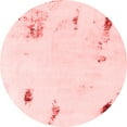 thumbnail image 1 of Ahgly Company Indoor Round Abstract Red Modern Area Rugs, 5' Round, 1 of 4