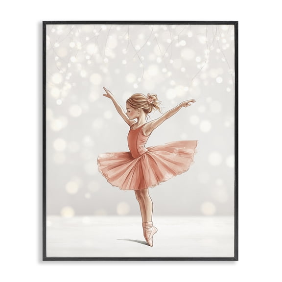 Stupell Industries Dancer In The Light Black Framed Giclee Art, design by Christine Simpson Art