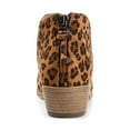 thumbnail image 4 of Journee Womens Livvy Back Heel Zip Stacked Heel Booties, Widths Available, 4 of 9